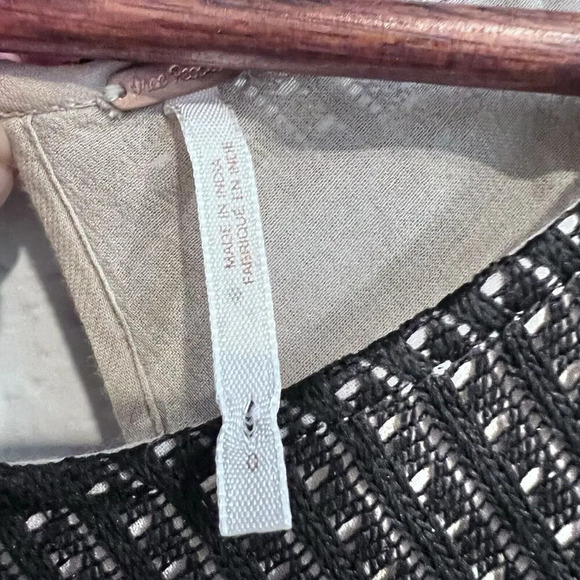 Free People Cocktail Dress Rocco Open Back Black Floral Lace Sleeveless Size 0 - Picture 10 of 14